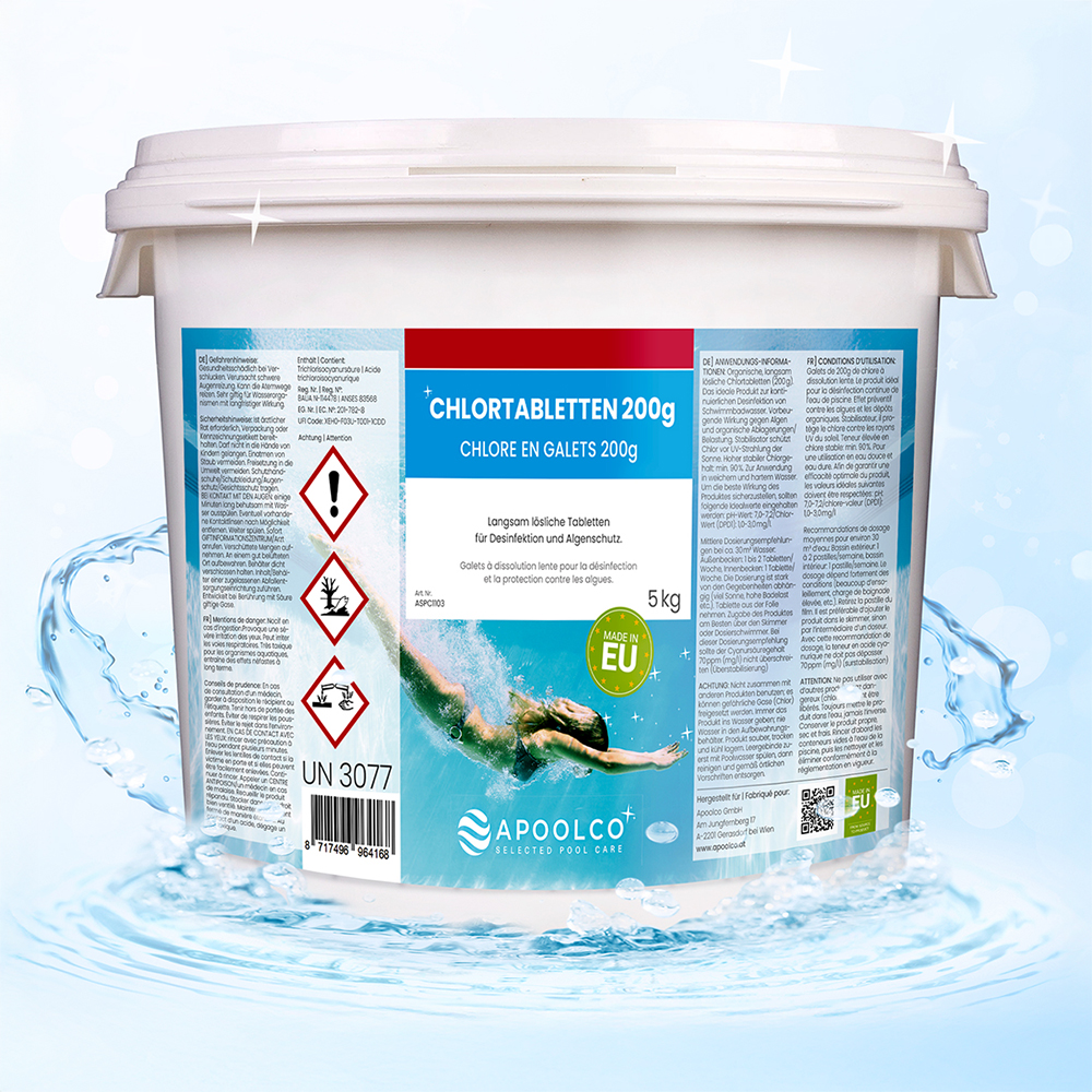 Chlortabletten 200 g - 5 kg, Apoolco