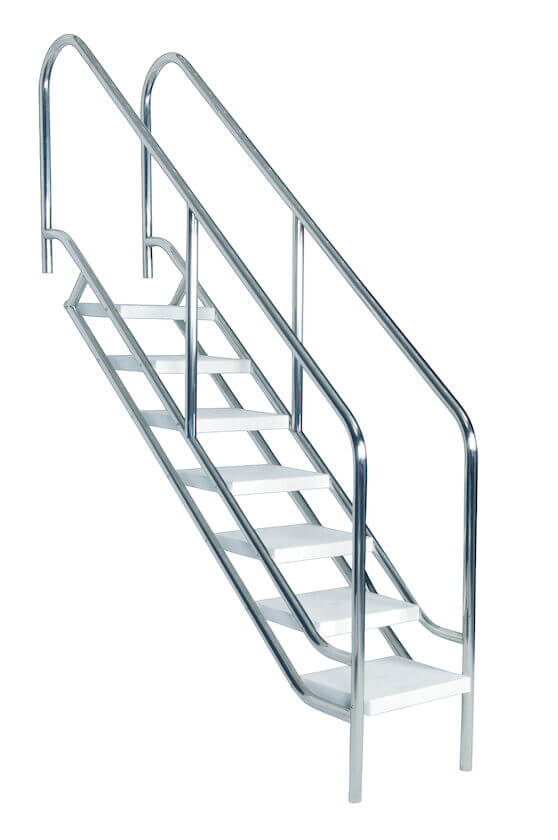 Pooltreppe V4A Edelstahl 6-stufig AISI 316 (00118)