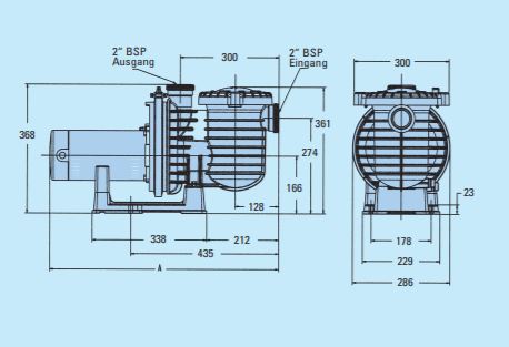 Poolpumpe Duraglas II P-STRHD-303E3 (5P6RH-3E2), 400 V