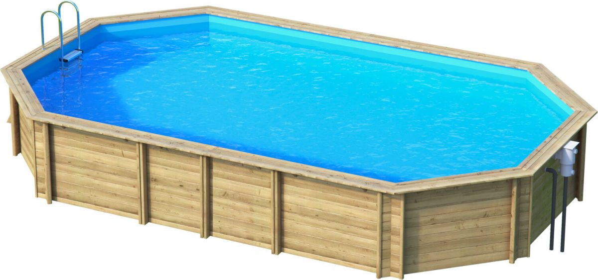 Holzpool Weva Octo+ 840, 789 x 435 x 146 cm, Komplettset