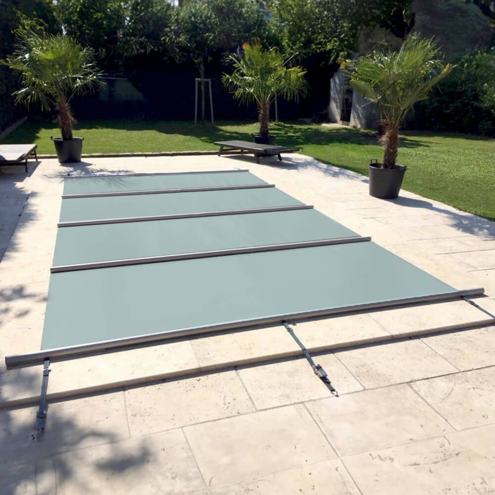 Stangenabdeckung Pure für 700 x 350 cm Einbaupool, inkl. Handkurbel, div. Farben