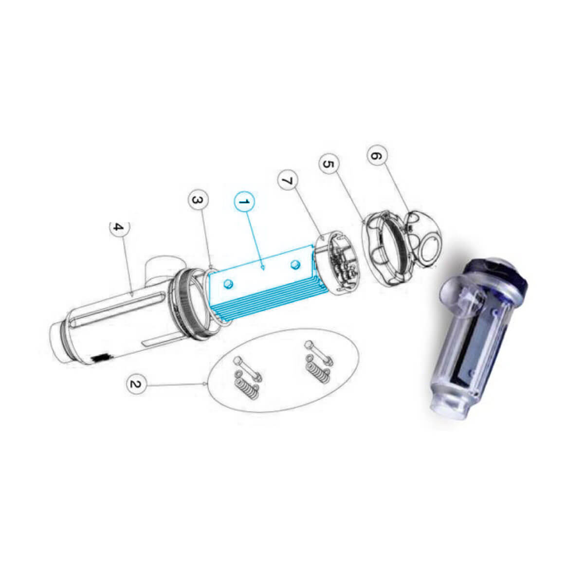 Ersatzelektrode, Salzelektrolyseanlage DOMOTIC 12G