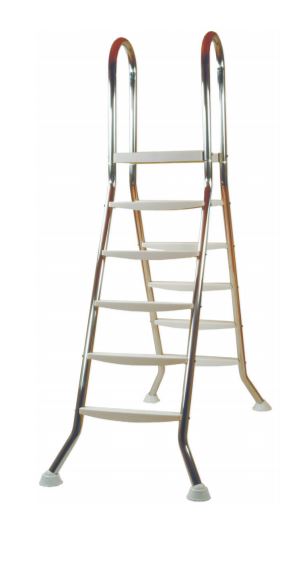 Hochbeckenleiter Edelstahl 135 cm mit Plattform (26769)