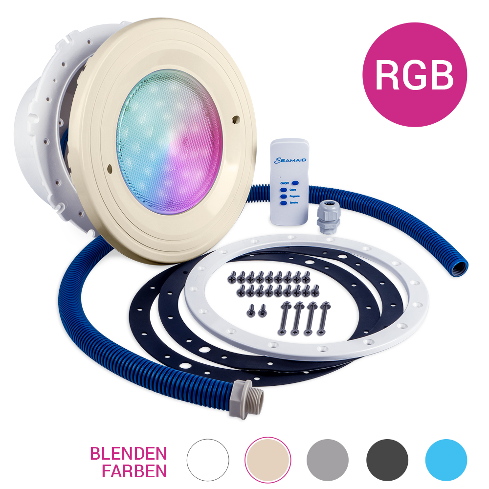 Pool Licht Premium, einzeln, LED-RGB, 12V, BWT - Beige/Sand